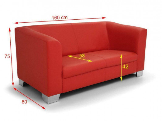 Sofa Couch Design Podkładka Modern Skóra Sofy 2 miejsce do siedzenia Dwumiejscowa Designerska Nowość