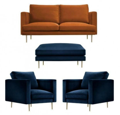 Zestaw sofowy Orange Stołek Fotel Creative Meble Włókienniczy Materiał Salon