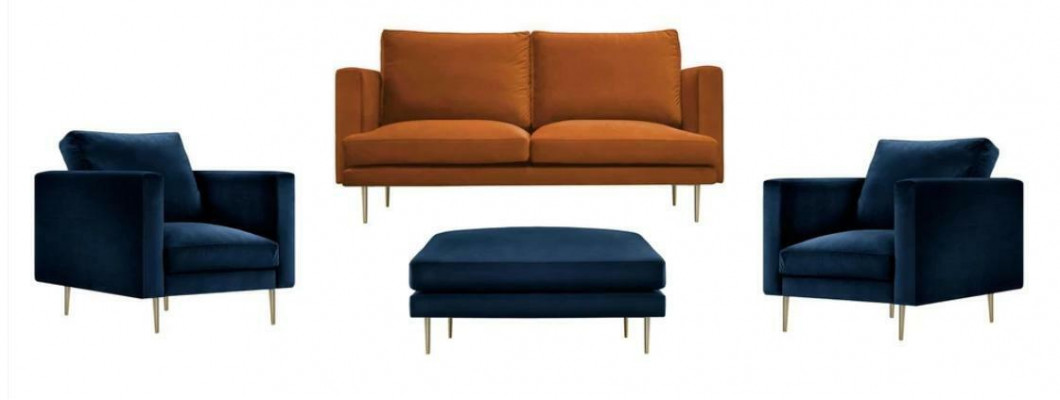 Zestaw sofowy Orange Stołek Fotel Creative Meble Włókienniczy Materiał Salon