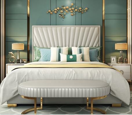 Łóżko Podkładka Design Luksusowe podwójne łóżko hotelowe Sleep Pokój 180x200cm