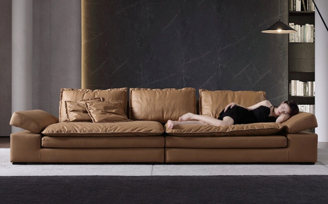 Sofy 4 miejsce do siedzenia Włókienniczy Big Xxl Salon Skóra Nowa Sofa Couch Meble