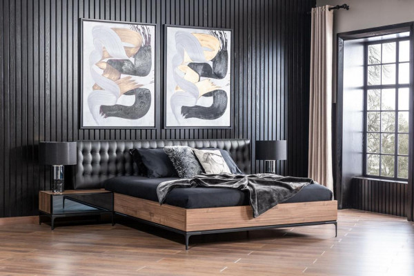 Łóżko luksusowe łóżko 160x200 cm Podwójne łóżko luksusowe w nowoczesnym stylu