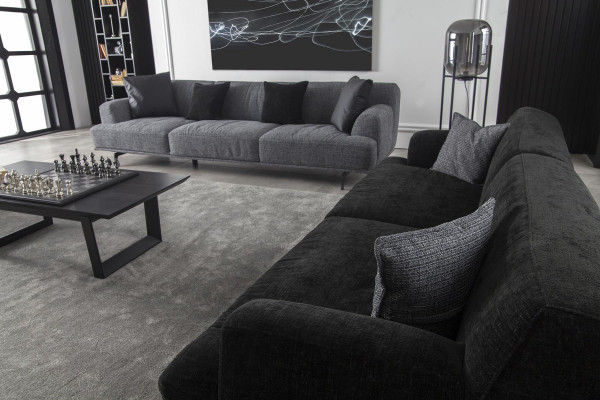 Sofa trzyosobowa Podkładka 235 cm sofa materiałowa Włókienniczy kanapy poduszki na siedziska Meble