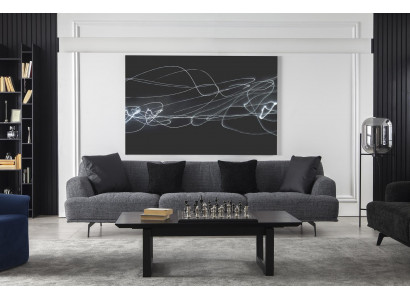 Kanapa czteroosobowa Podkładka Meble sofa materiałowa Kanapa 284cm Kanapy Duże Sofy
