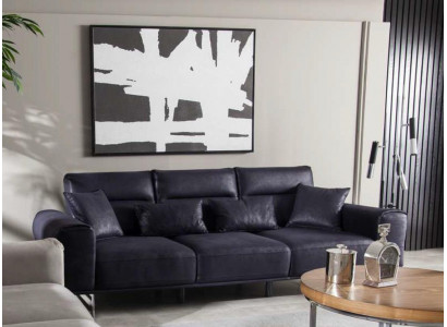 Sofa Soft Design Podkładka Meble Luksusowe trzyosobowe kanapy Czarne sofy