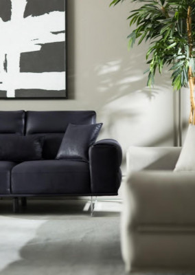 Sofa Soft Design Podkładka Meble Luksusowe trzyosobowe kanapy Czarne sofy