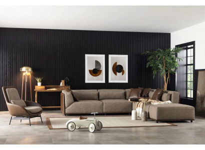 Żywy krajobraz Narożnikowa kanapa Kanapa Podkładka Meble Zestaw narożny Sofa Sofa materiałowa