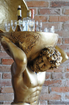 Antyk Style Classic Globe Atlas Minibar Bar Wina Półka Statua Dekoracja Rzeźba