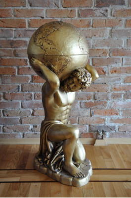 Antyk Style Classic Globe Atlas Minibar Bar Wina Półka Statua Dekoracja Rzeźba
