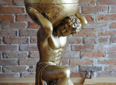 Antyk Style Classic Globe Atlas Minibar Bar Wina Półka Statua Dekoracja Rzeźba