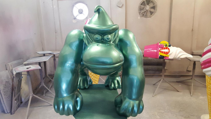 Dekoracja Deco Gorilla Garden Nowy projektant Rysunek Statua Nowoczesne figurki Posągi