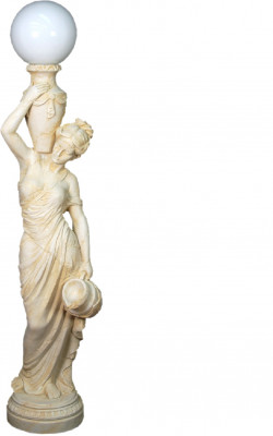 Antyczna figura life size z Oświetlenie lampa podłogowa Lampa Lampa podłogowa