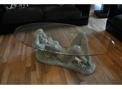 Erotyczna szklana rzeźba stolikowa figurka stolik kawowy Tabela sofa zamówienie stoły statua