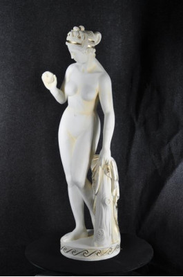 Antyk Marmurowa Statua Eva z Jabłkiem XXL Figurka Figurka Rzeźba Dekoracja PG010