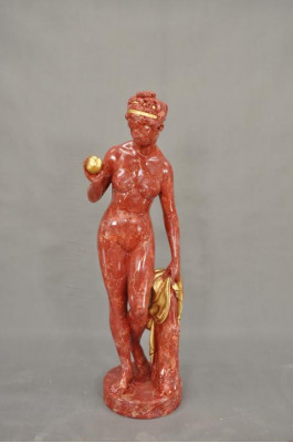 Antyk Marmurowa Statua Eva z Jabłkiem XXL Figurka Figurka Rzeźba Dekoracja PG0010