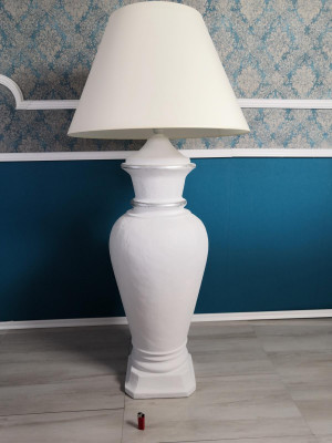 XXL Design Lampa podłogowa Wazon Stojak Lampa Lampy Podświetlana Galota 132cm Półka