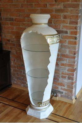 xxl Medusa Antyk Style Gablota Bar Wazon Podłogowy Szafa Vintrinen Kolumna 153cm Nowość