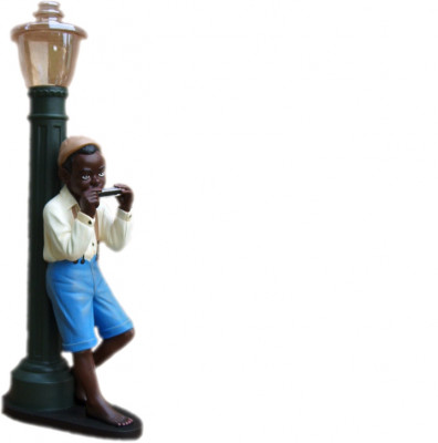 Design Boy z Harmonica Rysunek Statua Rzeźba Figurki Rzeźby 7078 Nowość