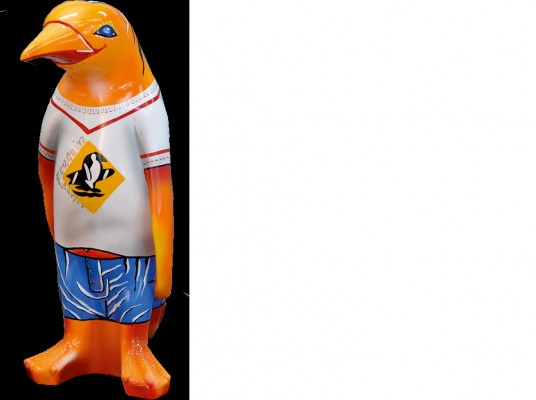 Design Luxury XXL 67cm Figurka Rzeźba Praca fizyczna Penguin Animal Sculptures Figurki