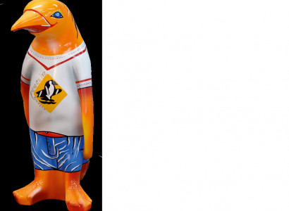 Design Luxury XXL 67cm Figurka Rzeźba Praca fizyczna Penguin Animal Sculptures Figurki