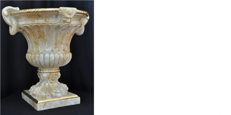 Wazon XXL Dekoracja Stołowa Wazony Deco Styl Antyk Rzeźba Figura Kielich Rzym 69cm