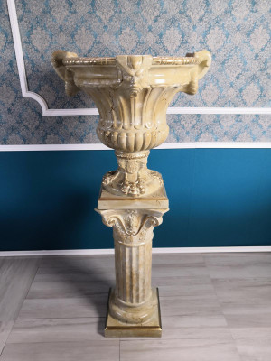 Wazon XXL Tabela Dekoracja Wazony Dekoracyjne 69cm Styl Antyk Rzeźba Figura Kielich Rzym