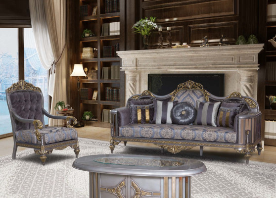 Sofa w stylu klasycznym z projektu Chesterfield do salonu