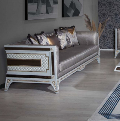 Klasyczny Zestaw sofowy Royal Style Meble Sofa Zestaw wypoczynkowy stolik kawowy 4szt