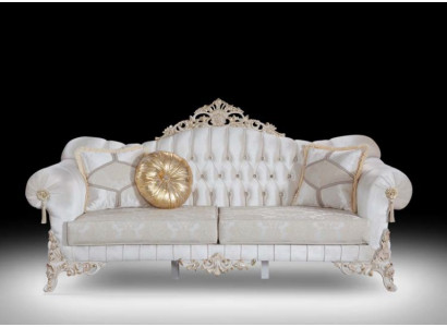 Sofa 3 miejsce do siedzenia Podkładka Włókienniczy Materiał Chesterfield Kanapy Trzyosobowe Nowe