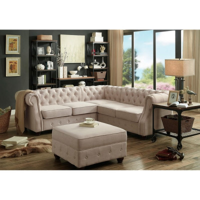 Chesterfield Couch Podkładka Sofy Classic Włókienniczy Schaffhau Decor Narożnikowa kanapa
