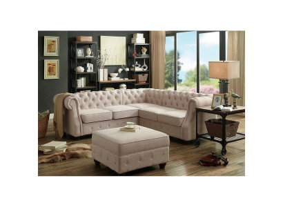 Chesterfield Couch Podkładka Sofy Classic Włókienniczy Schaffhau Decor Narożnikowa kanapa