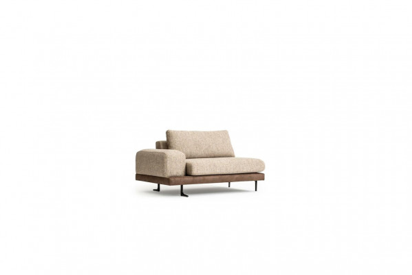 Beżowa pięcioosobowa sofa tapicerowana sofa Włókienniczy kanapa wypoczynkowa do salonu