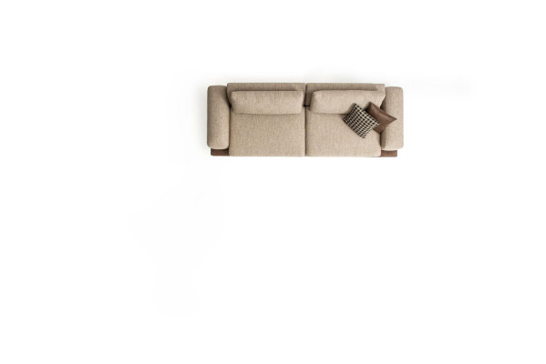 Sofa Beżowa Luksusowa Trzyosobowa Sofa do Salonu w Nowoczesnym Stylu Meble tapicerowane