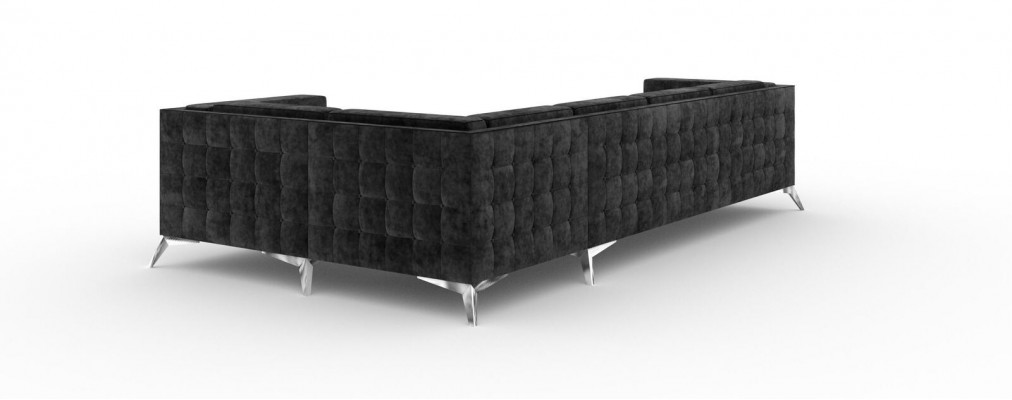 Chesterfield Narożnikowa kanapa L-Shape Material Design Couch Podkładka Siedziba Włókienniczy Sofa Narożnik Nowość