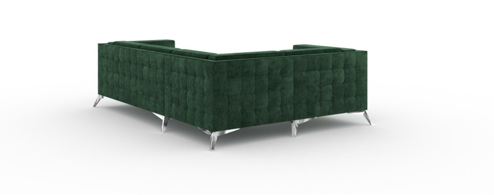 Narożnikowa kanapa Sofa w kształcie litery L Sofa Design Kanapy Podkładka Włókienniczy Nowoczesny Narożnik Ustawić Zielony