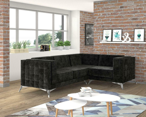 Kanapa w kształcie litery L Żywy krajobraz Narożnikowa kanapa Ustaw Modern Design Sofa Włókienniczy Materiał nowość