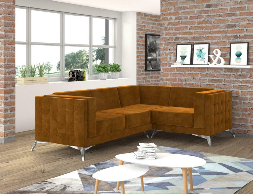Narożnikowa kanapa Designerska Sofa w kształcie litery L Podkładka Siedziba Ustawić Materiał Żywy krajobraz