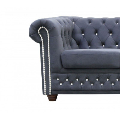 Chesterfield Zestaw sofowy 3+2+1 rozkładana sofa Sofa Kanapa Podkładka Skóra Sofy Łóżko