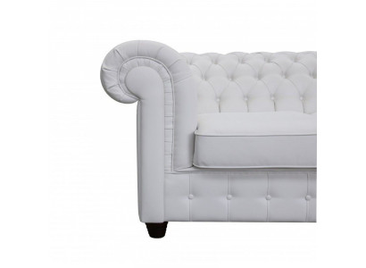 Sofa skórzana Chesterfield 3+1 Sofa rozkładana Funkcja łóżka Skóra Couch Zestaw sofowy Sofa