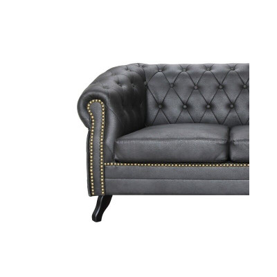 Chesterfield Zestaw sofowy Sofa 3+1+1 Kanapa Podkładka Zestaw Sofy Kanapy Skóra Materiał