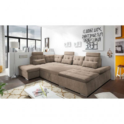 Funkcja łóżka Narożnikowa kanapa Kształt U Sofa Couch Design Couch Podkładka Włókienniczy Modern