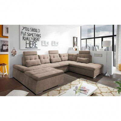 Funkcja łóżka Narożnikowa kanapa Kształt U Sofa Couch Design Couch Podkładka Włókienniczy Modern