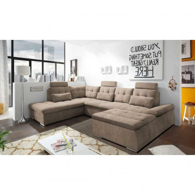 Funkcja łóżka Narożnikowa kanapa Kształt U Sofa Couch Design Couch Podkładka Włókienniczy Modern