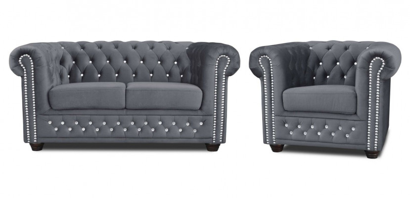 Chesterfield Zestaw sofowy 2+1 miejsce do siedzenia Design Couch Podkładka Sofa Ustawić Zestaw Nowy