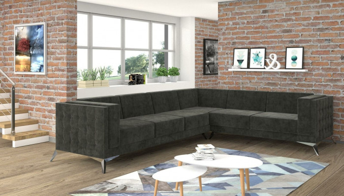 Design Esk Narożnikowa kanapa Kształt litery L Nowoczesne sofy Sofa materiałowa Sofa Żywy krajobraz