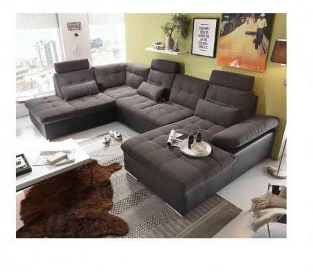 Narożnikowa kanapa Kształt U Sofa Żywy krajobraz Ustawić funkcję łóżka Design Podkładka