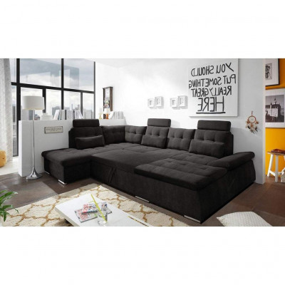 Narożnikowa kanapa Kształt U Sofa Design Podkładka Modern Włókienniczy Podstawa łóżka Funkcja łóżka