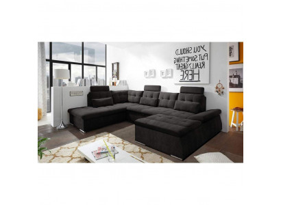 Narożnikowa kanapa Kształt U Sofa Design Podkładka Modern Włókienniczy Podstawa łóżka Funkcja łóżka