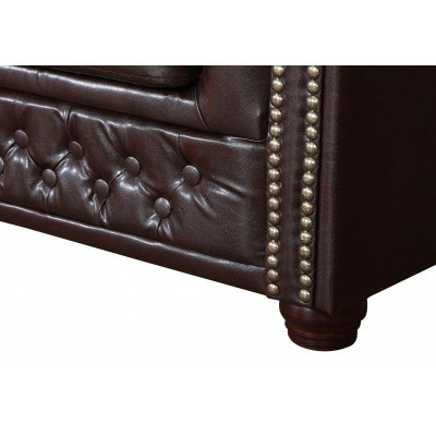 Sofa skórzana Chesterfield Zestaw sofowy Sofa Kanapa Podkładka Siedziba Sofy Obcios Nowość