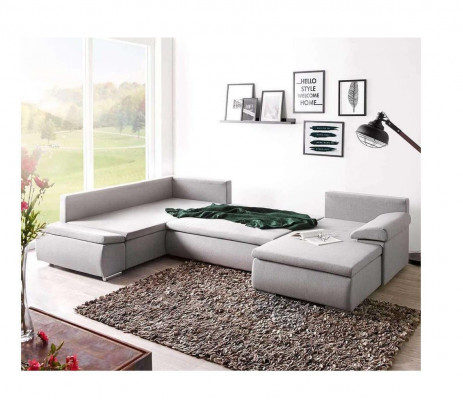 Materiał Kształt U Couch Żywy krajobraz Narożnikowa kanapa Ustawić Design Modern Sofa